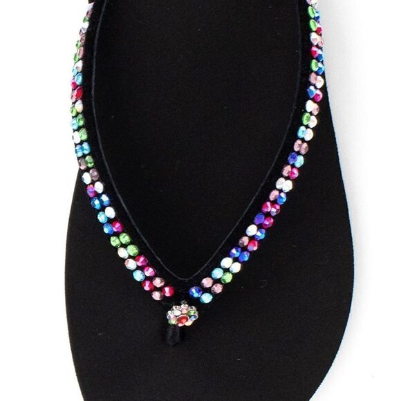 YELLOW BOX JELLOW multi color crystals sz 8.5 - Picture 9 of 9